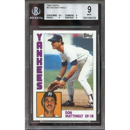 1984 Topps 8 Don Mattingly New York Yankees Rookie Card Bgs 9