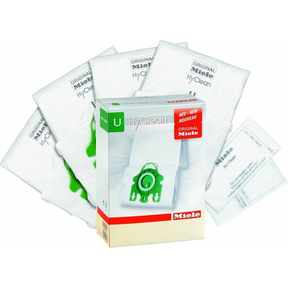 Miele AirClean 3D Efficiency Dust Bag, Type U, 4 Bags & 2 Filters