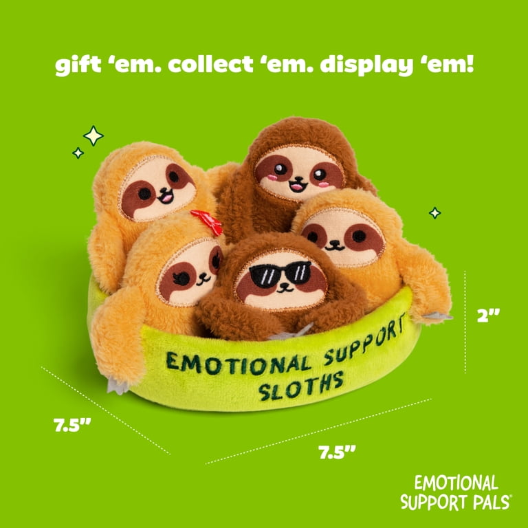 Emotional Support Pals Sloths, Set of 5 with Basket photo 4