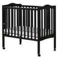 Dream On Me 2in1 Lightweight Folding Portable Crib, Black