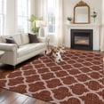 thumbnail image 2 of Large Area Rugs for Living Room Bedroom, Brown Moroccan 5'x8' Rug Washable Carpet Runner Indoor Outdoor, Morocco Abstract Quatrefoil Geometric Non Slip Floor Mats Rug for Kitchen, Bathroom, 2 of 8