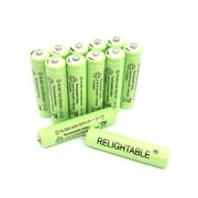12-PCS AAA 600mAh 1.2V Ni-Mh Rechargeable Batteries for Solar Lights RELIGHTABLE D12