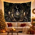 thumbnail image 3 of Cauldron and Crystals Altar Scene Under Starry Night Sky, Mystical Moody Gothic for Dark Art Lovers, Witchcraft Decor, Halloween Gift Tapestry Wall Hanging for Bedroom, Living Room and Dorm, 3 of 7