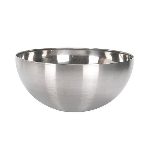 Stainless Steel Salad Bowl Hemispherical Mixing Bowls Egg Beating Container Soup Bowl (20*9cm)