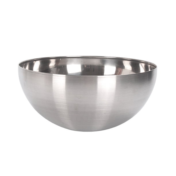 Ensaladera de acero inoxidable, cuencos hemisféricos para mezclar, recipiente para batir huevos, tazón para sopa (20 x 9 cm)