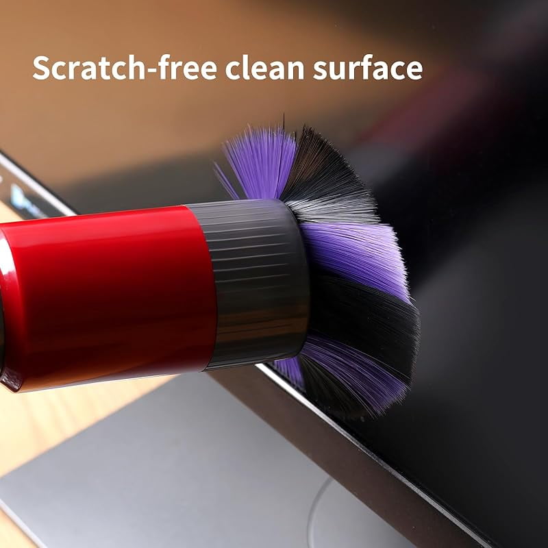 Soft Bristle Dust Brush for Dy*son V7 V8 V10 V11 V15 Vacuum Cleaner - Traceless, Scratch free, Self cleaning, Compact Design for Fine Surfaces, Dust Brush Vacuum Attachment