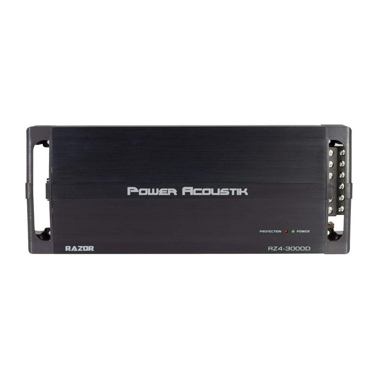 Power Acoustik RZ4-3000D 3000 W Max Razor Series Monoblock 4 Channel  Amplifier