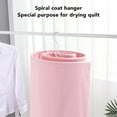 thumbnail image 3 of Round Spiral Quilt Sheets Hanger Innovative Rotating Quilt Drying Rack Home Balcony Quilt Drying Tool, 3 of 6