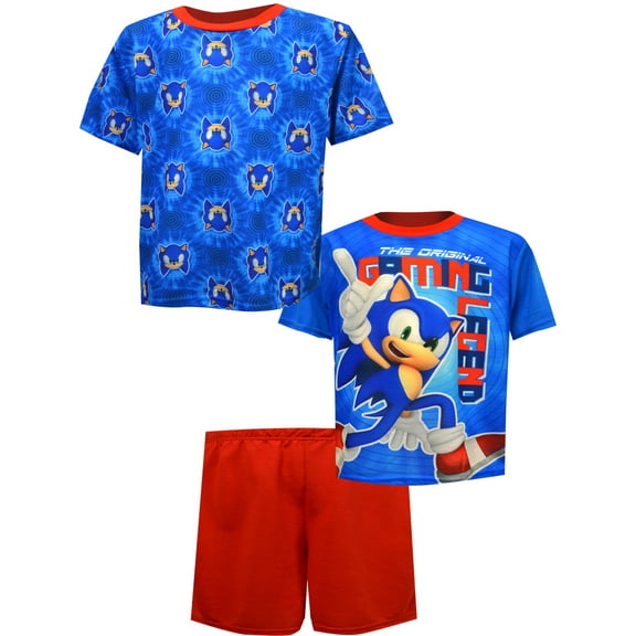 Komar Kids Boys Sonic the Hedgehog Original Game Legend 3 Piece Pajamas (10)