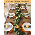 thumbnail image 4 of 13 Inch Round Placemats Set of 4, Blue Pumpkin Fall Non Slip Heat Insulation PP Table Mats, Thanksgiving Maple Leaves Farmhouse Washable Place Mats for Kitchen Dining Party Table Decor, 4 of 7