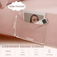 thumbnail image 3 of Dusty Pink Twin Sheet Set with Side Pocket Corner Straps, 3 Piece Soft Kids Microfiber Bed Sheets Extra Deep Pocket, 3 of 4