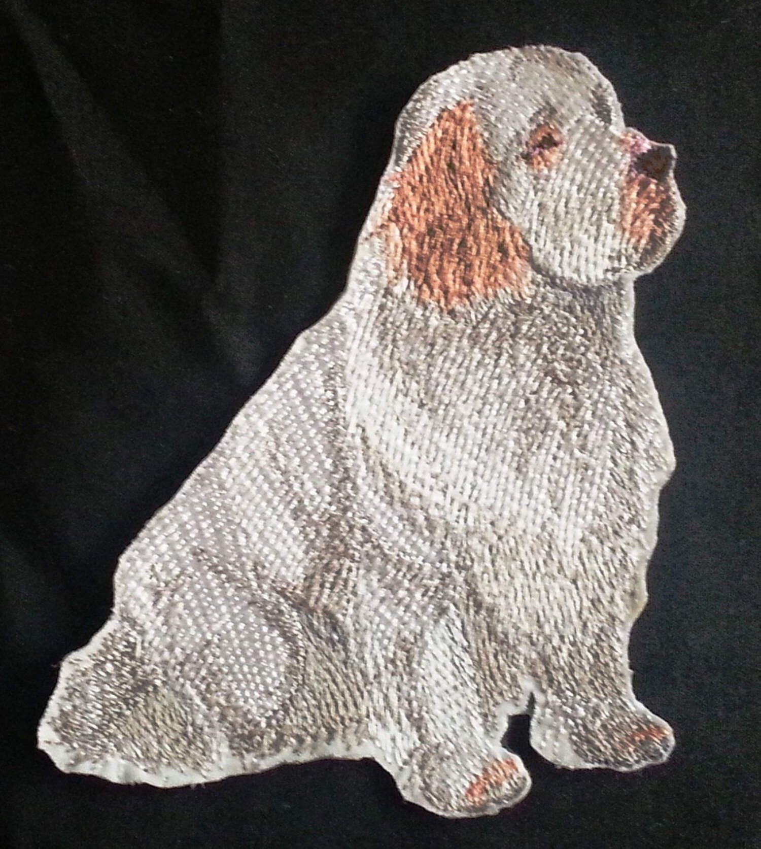 Custom Dog Portraits[Clumber Spaniel] Embroidered Iron On/Sew patch [4.5" x 4]]