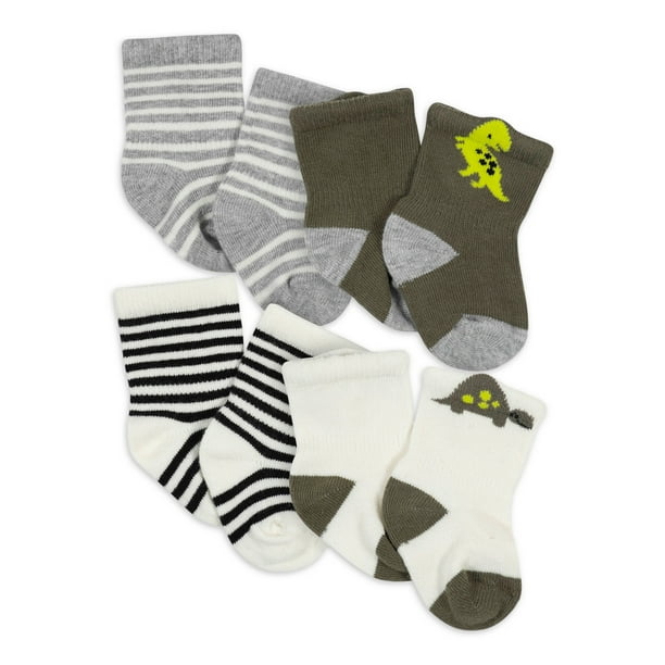 Gerber Baby Boy Wiggle Proof Socks, 4Pack, (Newborn 0/6M)