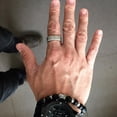 thumbnail image 4 of Square Stainless Steel Titanium Steel Ring For Men, 4 of 6