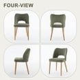thumbnail image 5 of ENYLAY Nordic Upholstered Dining Chairs, Solid Wood Fabric Set of 4, Green, 5 of 7