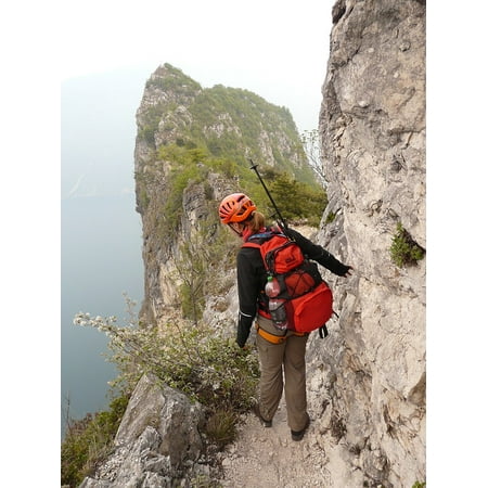 LAMINATED POSTER Via Ferrata Susatti Garda Cima Capi Climbing Poster Print 24 x