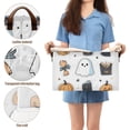 thumbnail image 5 of Yayeee Foldable Storage Basket for Shelves with Handles Set of 2 Waterproof Cloth Bins, Halloween Ghost, 5 of 7