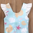 thumbnail image 4 of Aunavey Toddler Baby Girl One-Piece Swimsuit Shell Starfish Ruffle Swimwear Summer Bikini Bathing Suit, 4 of 8