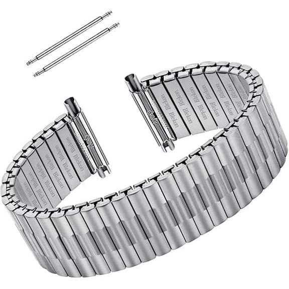 Blekon Original Stainless Steel Stretch Watch Band - Expansion Replacement Strap for 20-26mm Watches