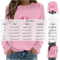 thumbnail image 4 of AnuYalue Breast Cancer Sweatshirt for Women Long Sleeve Pink Ribbon Pullover Causal Cancer Awareness Gift Tops, 4 of 6