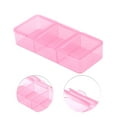 thumbnail image 3 of Unique Bargains 1 Pc 3 Compartment Pill Case Durable for Travel Pink, 3 of 6