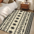 thumbnail image 5 of Black Khaki Boho Area Rugs Collection 2.7'x5', Vintage Ethnic Tribe Abstract Art Retro Non Slip Indoor Rectangle Throw Runner Rug Floor Mat Carpet for Living Room Dining Table Bedroom Nursery, 5 of 9