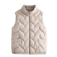 thumbnail image 4 of Women's Lightweight Down Vest, Sleeveless Quilted Puffer Jacket with Cotton Blend Shell, Warm Winter Insulated Vest, Slim Fit Casual Sleeveless Coat for Women, Cold Weather Thermal Vest Grey XXXXXL, 4 of 4