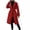 Red-21, variant on HTNBO Women's Trendy Lapel Collar Double Breasted Wool Blend Coats Winter Pea Overcoat Pocketed Outwear with Belt