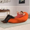 thumbnail image 6 of Jaxx Nimbus Spandex Bean Bag Chair for Adults-Furniture for Rec, Family Rooms and More, Large, Orange, 6 of 7