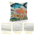 thumbnail image 4 of COMIO  Square Decorative Fashion Throw Pillow Case Cushion Cover Colorful Fish, 4 of 5