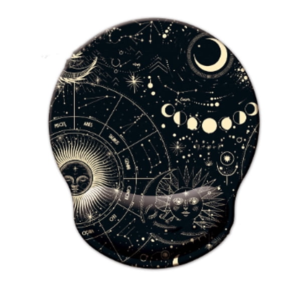 GJX Mouse Pad with Wrist Support,Wireless for Clutter-Free Work Keyboard and Mouse Combo,Minimalistic Look Desk Mat