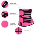 thumbnail image 2 of DANALA - Corsé de entrenamiento de cintura para mujer con transpiración 2 con cremallera de látex para adelgazar Ormromra WMZL-852-12, 2 of 6
