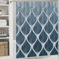 thumbnail image 6 of Creowell Ombre Aegean Blue Fabric Shower Curtain, Waterproof Design and Polyester, Quick-Drying, Weighted Hem, Shower Curtains Set for Bathroom , Machine Washable with  Hooks White, 6 of 7
