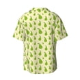 thumbnail image 5 of KLL Green Pears1 Print Men's Shirt Short Sleeve Button Down Summer Cuba Beach Shirts- Large, 5 of 5