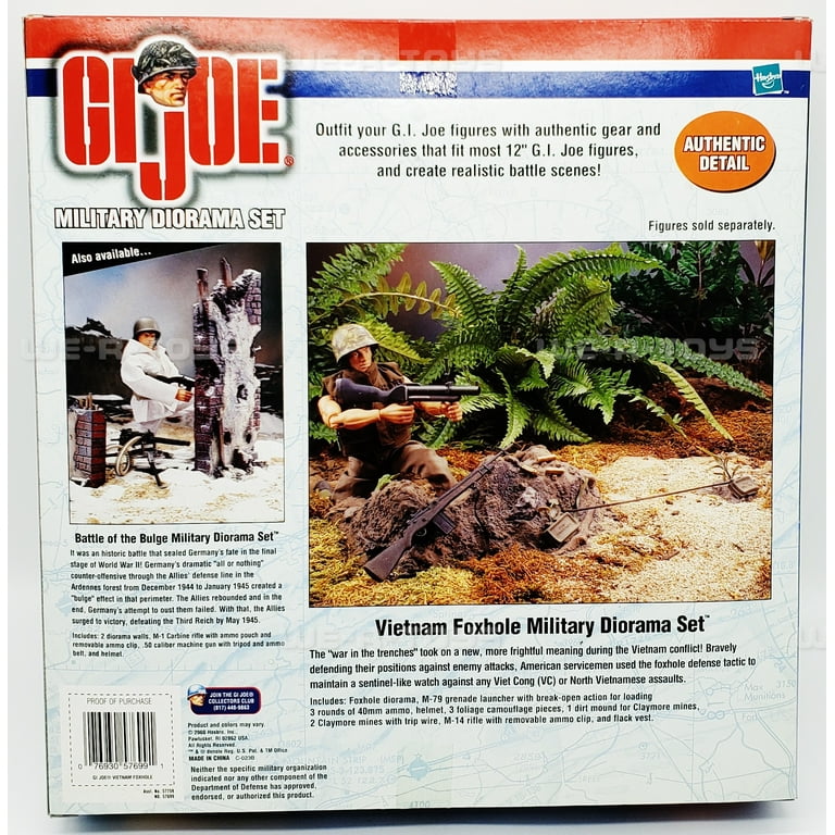 GI Joe Vietnam Foxhole Military Diorama Set Hasbro 2000 #57699 NEW