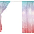 thumbnail image 4 of Floral Blurred Bokeh Lights Semi Sheer Curtains Window Voile Drapes Panels Treatment-55x84in for Living Room Bedroom Kids Room, 2 Pieces, 4 of 4