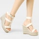 thumbnail image 2 of Sandalias De Plataforma De Cuña De Tiras Para Mujer Beige 41 Allegra K, 2 of 7
