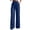 Navy, variant on Lmnyox Wide Leg Pants for Women Fashion Solid Color High Waist Drawstring Pants Loose Dress Trousers with Pockets