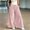 Pink, variant on Women's Corduroy Extra Wide-Leg Pants Decorative Solid Color Loose Trousers Casual Daily Wear
