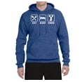thumbnail image 2 of Cheerleading Eat Sleep Cheer Girl Sports Unisex Graphic Hoodie Sweatshirt, Vintage Heather Blue, Large, 2 of 3
