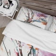 thumbnail image 4 of Designart « Fleurs Abstraites Violettes et Bleues » Ensemble de Literie Cottage - Housse de Couette et Taies, 4 of 4