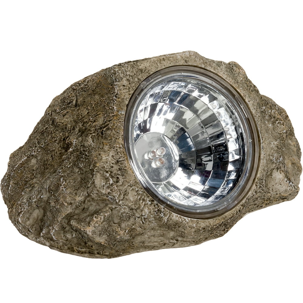 NEW Solar Powered Outdoor Garden Landscape Rock Spot Light Spotlight