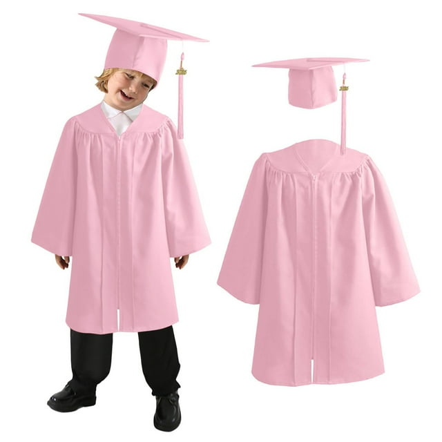 Toge et Mortier de Remise des Diplômes pour Garçons et Filles avec Gland Toge et Mortier Rouges Cadeau de Cérémonie et de Fête pour Enfants