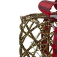 thumbnail image 3 of Northlight Lighted Rattan Christmas Gift Boxes with Pinecones - LED Warm White - Set of 3, 3 of 3
