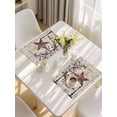 thumbnail image 5 of Texas Star Vintage Placemats Set of 4, Brown Retro Berry Beige Wooden Placemats for Dining Table, Place Mats for Kitchen Tabletop, Waterproof Wipeable Dining Table Mats Set, 5 of 9