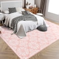 thumbnail image 2 of HOMERRY 9' x 12' Area Rug for Living Room Washable Bedroom Floral Carpet for Floor Decoration, Pink, 2 of 6