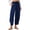 Blue 2, variant on AJZIOJIRO Womens Casual Loose Pants Elastic Waist Cotton Trouser Wide Leg Pants S-3XL