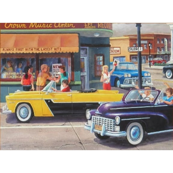 SUNSOUT INC - The Past Lane - 35 pc Jigsaw Puzzle by Artist: Ken Zylla - Finished Size 10" x 13" - MPN# 99126