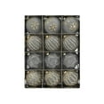 thumbnail image 2 of Oliegs 12 Flocked Shatterproof 3.15 Inch Festive Snowflake Design With Golden Glitter Hanging Baubles For Holiday Party Wedding, 2 of 5