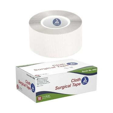 (4 Rolls) Hypoallergenic Surgical Adhesive Cloth White Tape 1" x 10 Yards (MS-15350)
